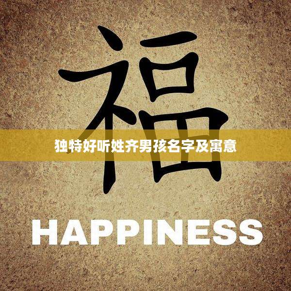 独特好听姓齐男孩名字及寓意