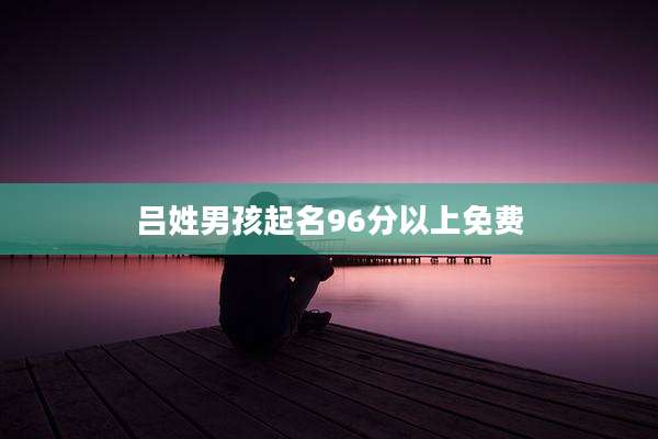 吕姓男孩起名96分以上免费
