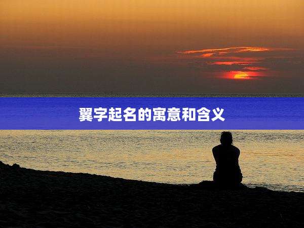 翼字起名的寓意和含义