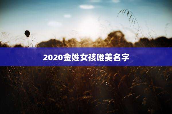 2020金姓女孩唯美名字