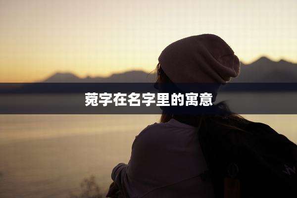 菀字在名字里的寓意