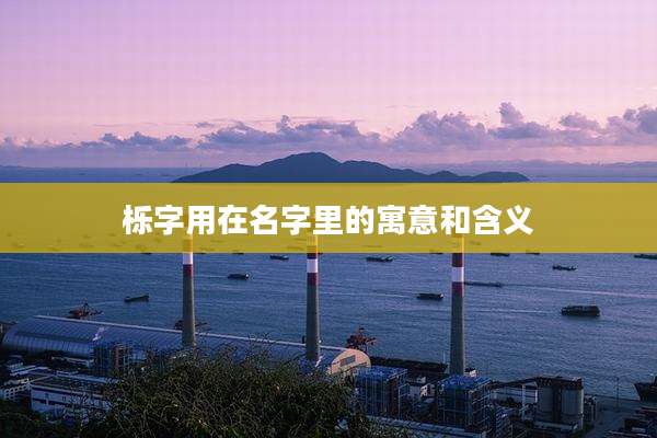 栎字用在名字里的寓意和含义