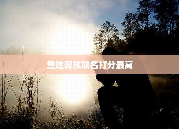 焦姓男孩取名打分最高