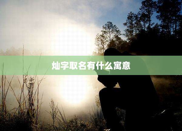 灿字取名有什么寓意