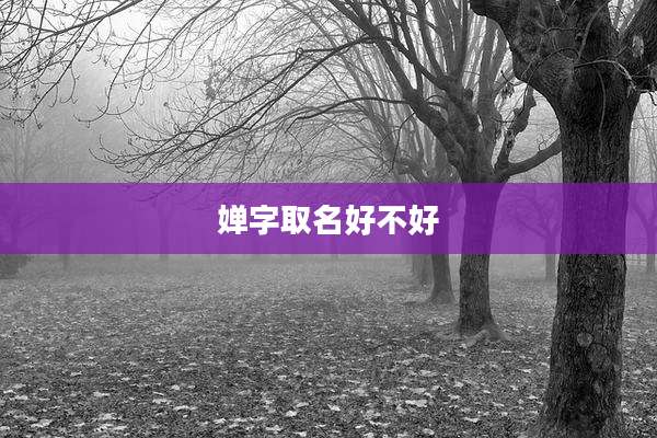 婵字取名好不好