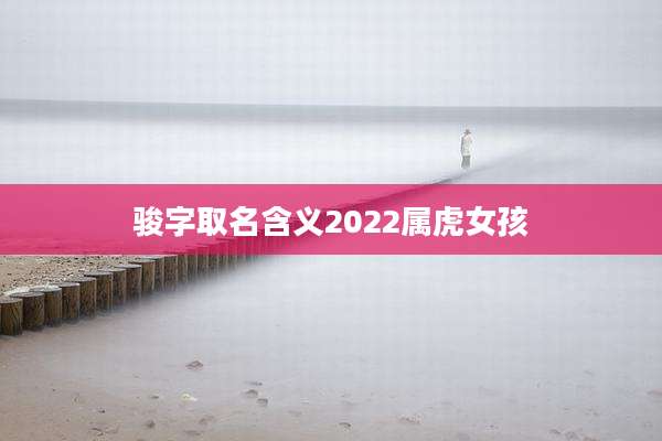 骏字取名含义2022属虎女孩