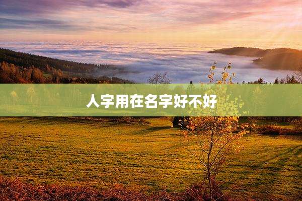 人字用在名字好不好
