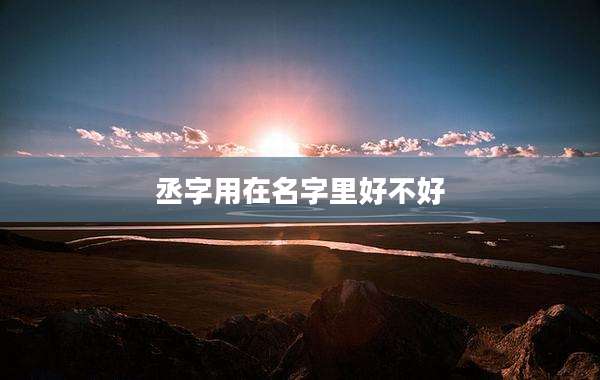 丞字用在名字里好不好
