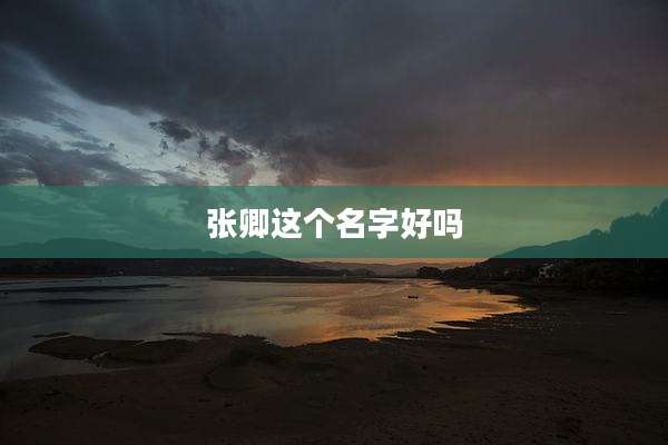 张卿这个名字好吗