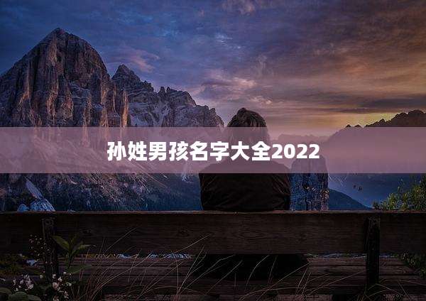 孙姓男孩名字大全2022