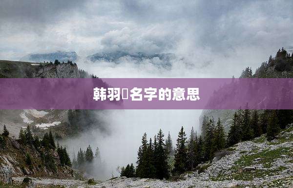 韩羽晞名字的意思