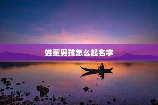 姓董男孩怎么起名字