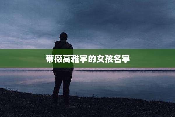 带薇高雅字的女孩名字
