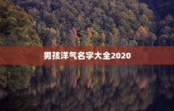 男孩洋气名字大全2020