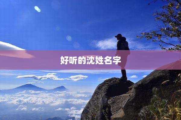 好听的沈姓名字