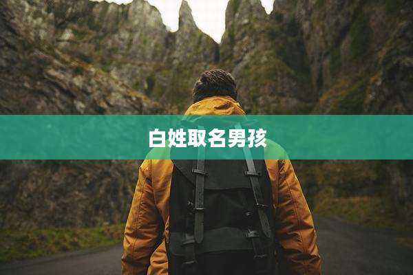 白姓取名男孩