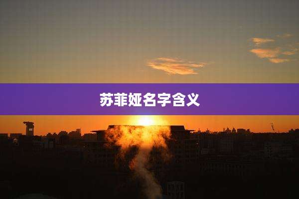 苏菲娅名字含义