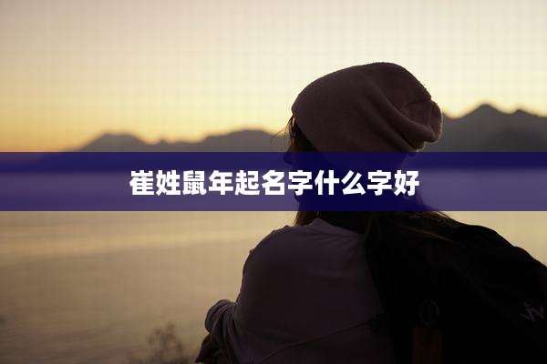 崔姓鼠年起名字什么字好