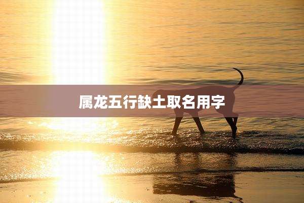 属龙五行缺土取名用字