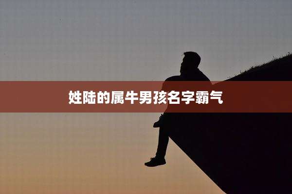 姓陆的属牛男孩名字霸气