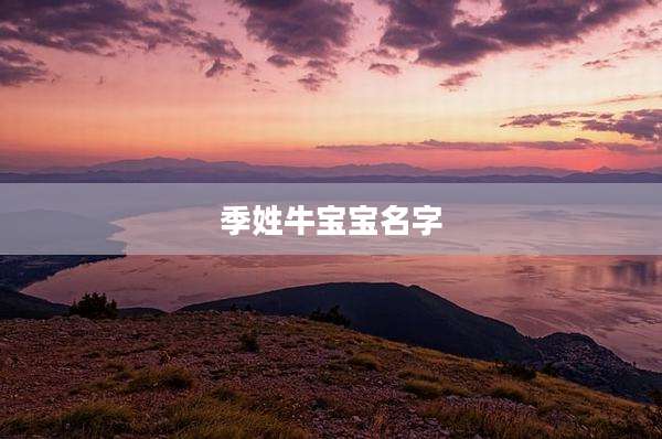 季姓牛宝宝名字