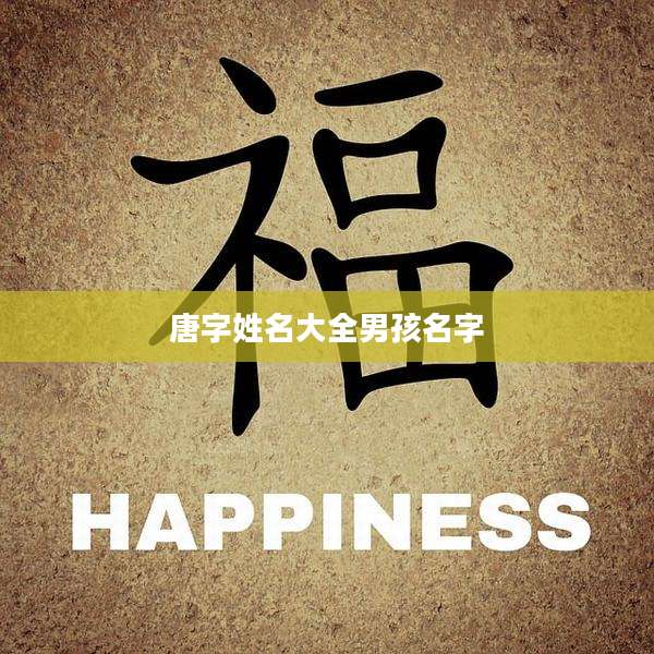 唐字姓名大全男孩名字