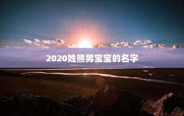 2020姓熊男宝宝的名字