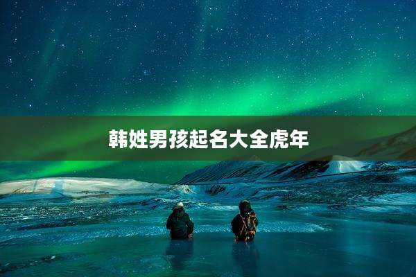 韩姓男孩起名大全虎年