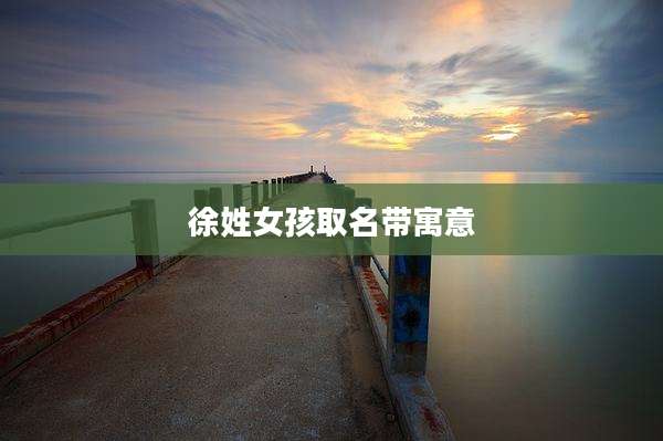 徐姓女孩取名带寓意