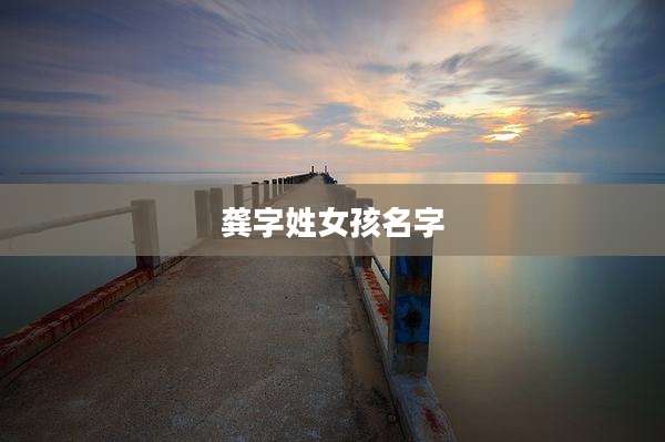 龚字姓女孩名字