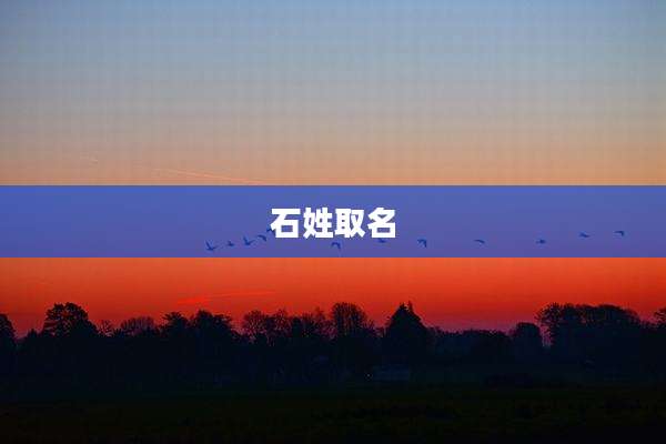 石姓取名
