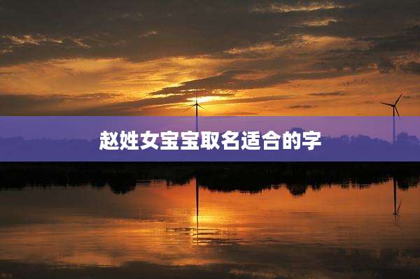 赵姓女宝宝取名适合的字