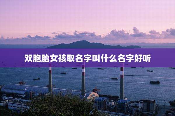 双胞胎女孩取名字叫什么名字好听