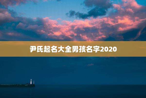 尹氏起名大全男孩名字2020