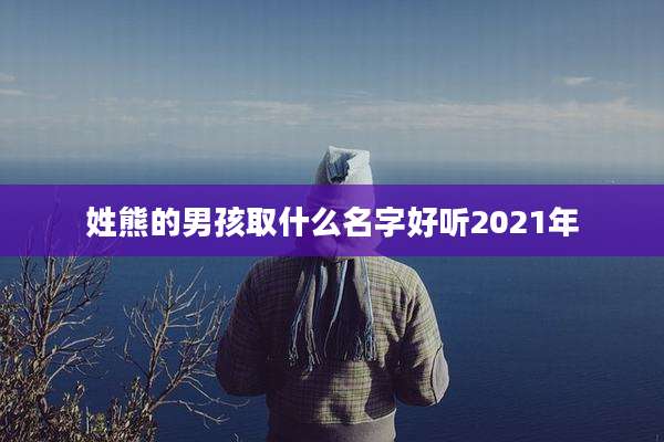 姓熊的男孩取什么名字好听2021年