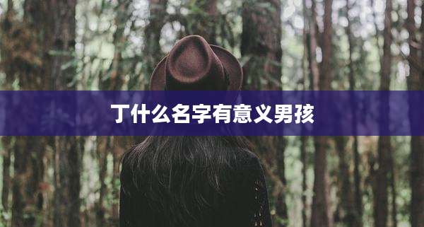 丁什么名字有意义男孩