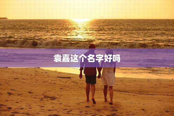 袁嘉这个名字好吗