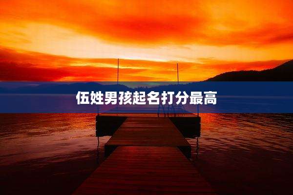 伍姓男孩起名打分最高