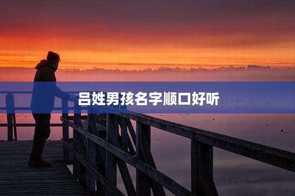 吕姓男孩名字顺口好听