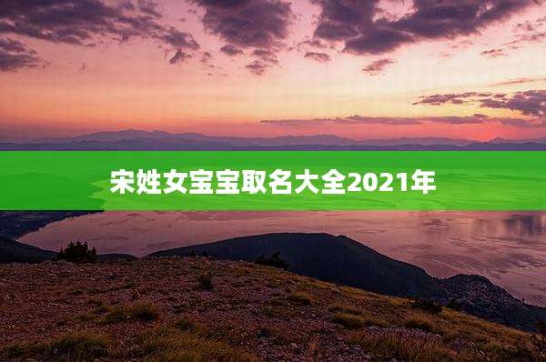 宋姓女宝宝取名大全2021年