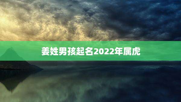 姜姓男孩起名2022年属虎