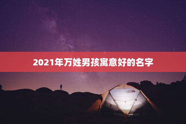 2021年万姓男孩寓意好的名字