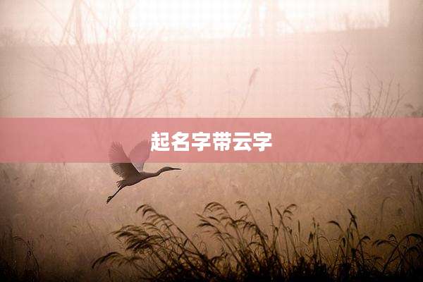 起名字带云字
