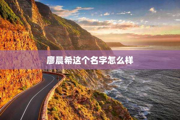 廖晨希这个名字怎么样