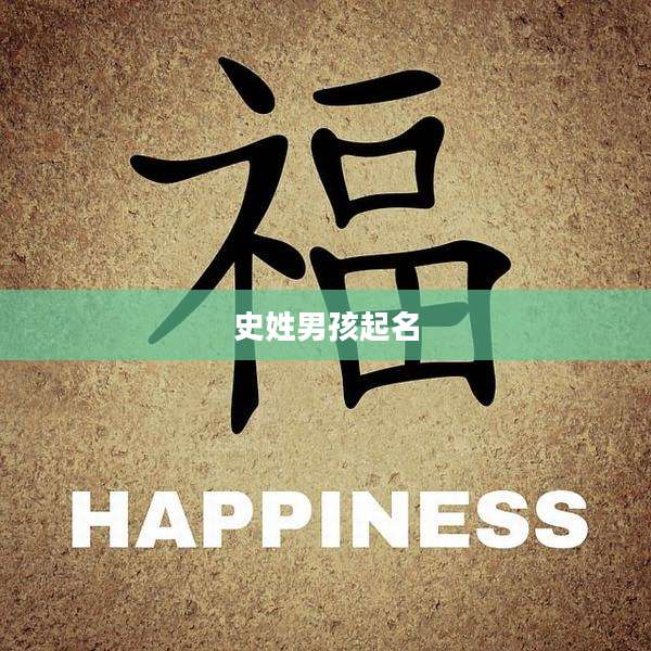 史姓男孩起名
